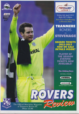 Tranmere Rovers v Stevenage Match Programme 2012-04-06
